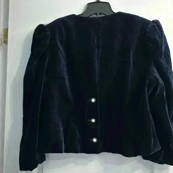Sportalm designer Vintage Velvet navy blue Austrian make jacket. Fully … - Picture 8 of 9